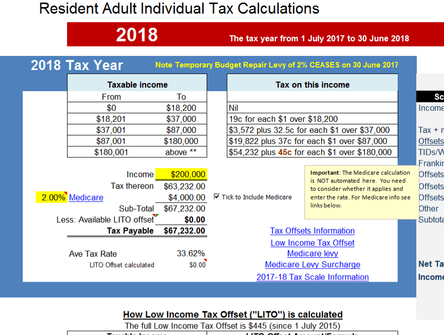 Income Tax Calculator For Fy 2017-18 Calendar