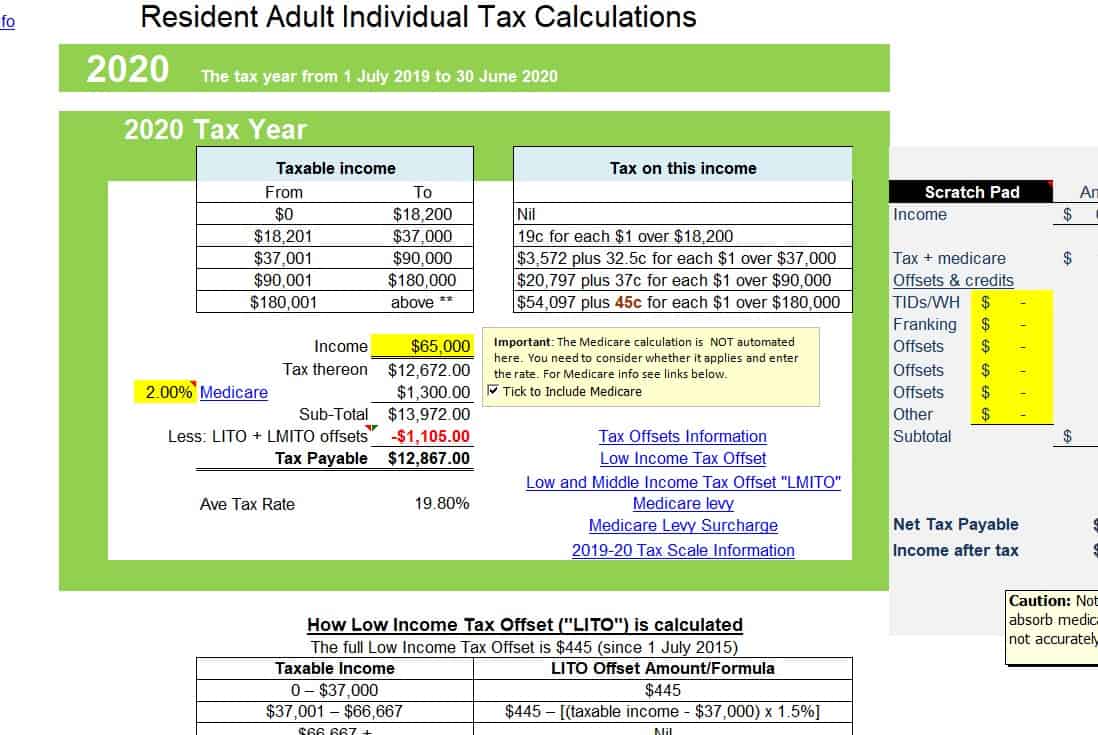 tax caster 2020