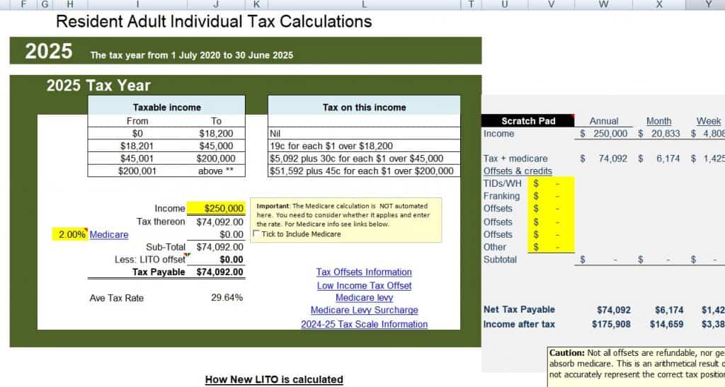 Australian Tax Calculator Excel Spreadsheet 2023 atotaxrates.info