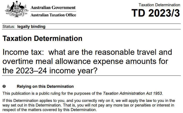 reasonable overseas travel allowance 2023